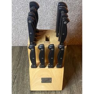 Emeril Professional Kitchen Knife Block Set 12 Piece with Wood Block